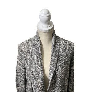 Urban Outfitters BDG Black & White Open-Front Asymmetric Hem Shrug Cardigan Sm